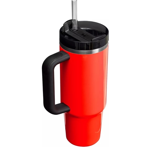 ๐๐ฎ๐๐ ๐ฑ๐ฟ๐ผ๐ฝ NWT Stanley 40 oz. Quencher H2.0 FlowState Tumbler neon orange - Picture 2 of 5